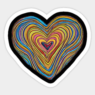 Colorful heart design | Sticker